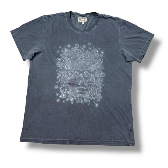 Vintage Juicy Couture Graphic Face Tee Washed Black T-Shirt Size Large Rare Y2K - Picture 3 of 8